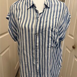 RailsBlue and White Striped Shirt